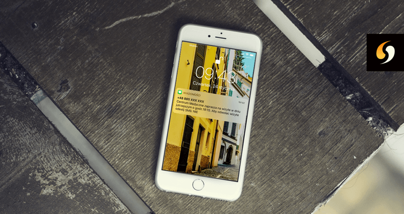 iphone z powiadomieniem sms bez nadpisu